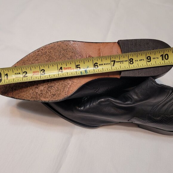Vtg Guess by Georges Marciano Italy Black Leather Motorcycle Men Ankle Boots 8.5 main image 12